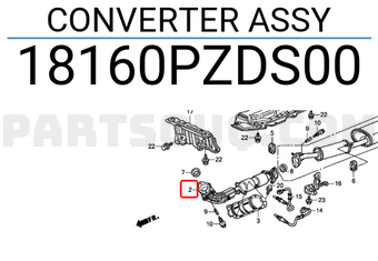 Honda 18160PZDS00 CONVERTER ASSY