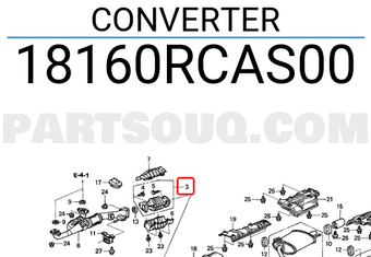 Honda 18160RCAS00 CONVERTER
