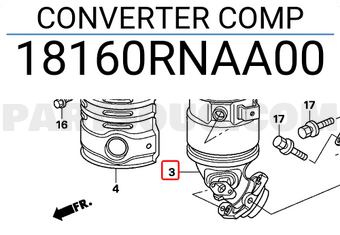 Honda 18160RNAA00 CONVERTER COMP