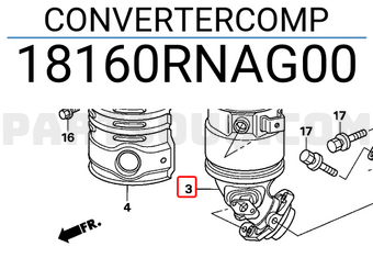 Honda 18160RNAG00 CONVERTERCOMP