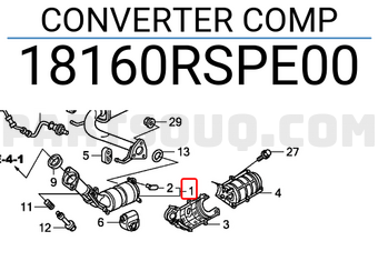 Honda 18160RSPE00 CONVERTER COMP