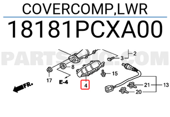 Honda 18181PCXA00 COVERCOMP,LWR