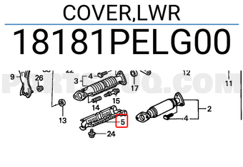 Honda 18181PELG00 COVER,LWR