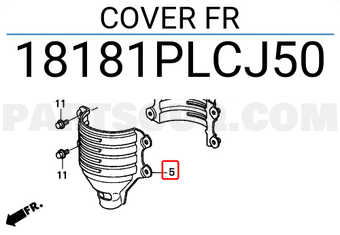 Honda 18181PLCJ50 COVER FR