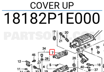 Honda 18182P1E000 COVER UP