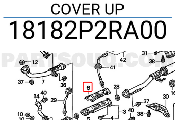 Honda 18182P2RA00 COVER UP