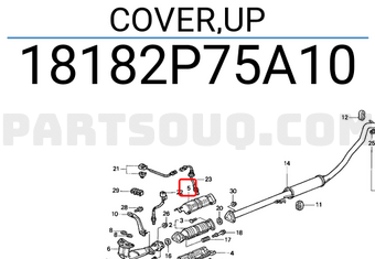 Honda 18182P75A10 COVER,UP