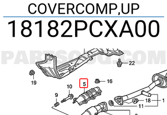 Honda 18182PCXA00 COVERCOMP,UP
