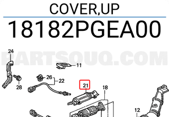 Honda 18182PGEA00 COVER,UP