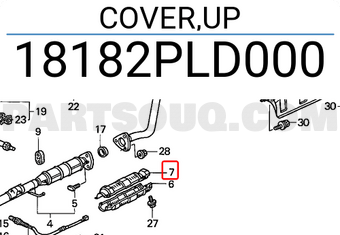 Honda 18182PLD000 COVER,UP