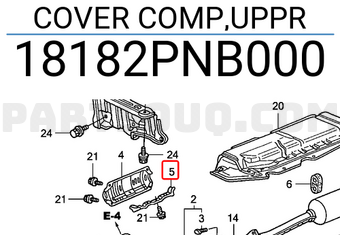Honda 18182PNB000 COVER COMP,UPPR