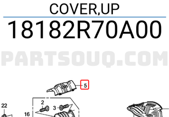 Honda 18182R70A00 COVER,UP
