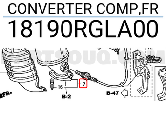 Honda 18190RGLA00 CONVERTER COMP,FR