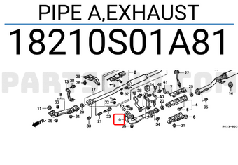 Honda 18210S01A81 PIPE A,EXHAUST