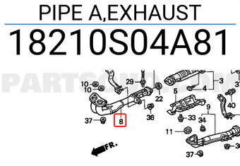 Honda 18210S04A81 PIPE A,EXHAUST