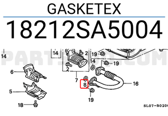 Honda 18212SA5004 GASKETEX