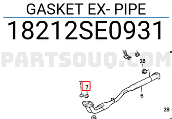 Honda 18212SE0931 GASKET EX- PIPE