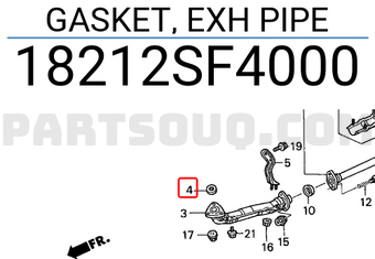 Honda 18212SF4000 GASKET, EXH PIPE