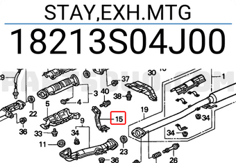 Honda 18213S04J00 STAY,EXH.MTG