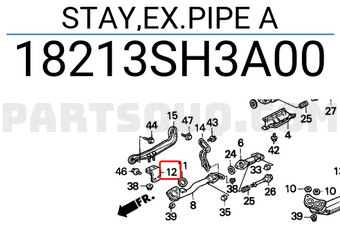 Honda 18213SH3A00 STAY,EX.PIPE A