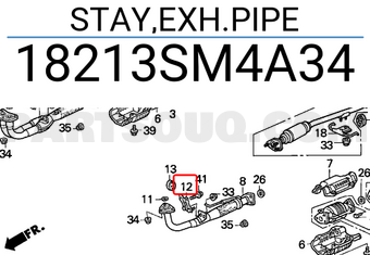 Honda 18213SM4A34 STAY,EXH.PIPE