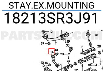 Honda 18213SR3J91 STAY,EX.MOUNTING