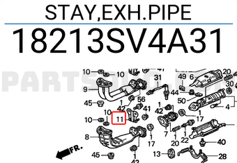 Honda 18213SV4A31 STAY,EXH.PIPE