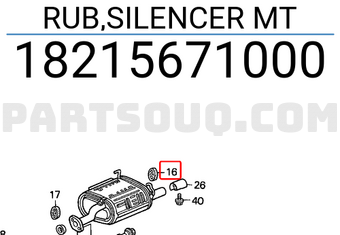 Honda 18215671000 RUB,SILENCER MT