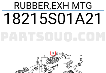 Honda 18215S01A21 RUBBER,EXH MTG