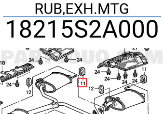 Honda 18215S2A000 RUB,EXH.MTG