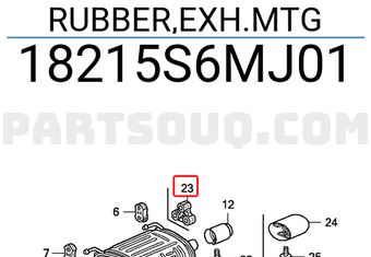 Honda 18215S6MJ01 RUBBER,EXH.MTG
