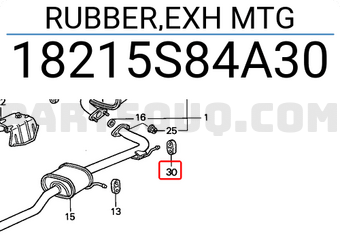 Honda 18215S84A30 RUBBER,EXH MTG