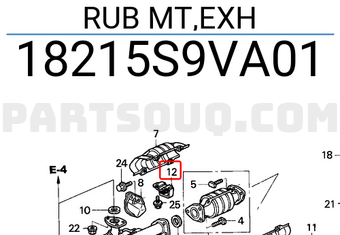 Honda 18215S9VA01 RUB MT,EXH