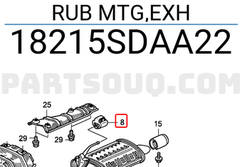 Honda 18215SDAA22 RUB MTG,EXH
