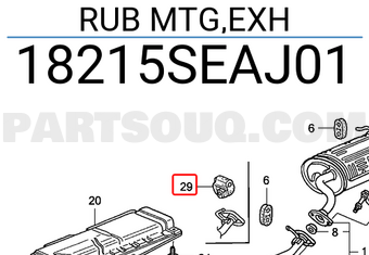 Honda 18215SEAJ01 RUB MTG,EXH