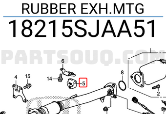 Honda 18215SJAA51 RUBBER EXH.MTG