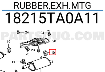 Honda 18215TA0A11 RUBBER,EXH.MTG