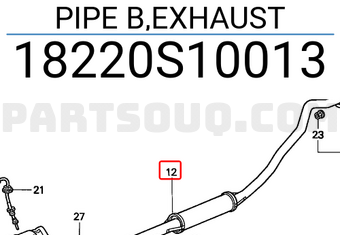 Honda 18220S10013 PIPE B,EXHAUST