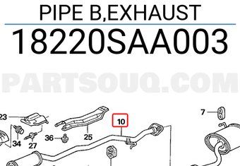 Honda 18220SAA003 PIPE B,EXHAUST