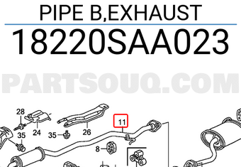 Honda 18220SAA023 PIPE B,EXHAUST