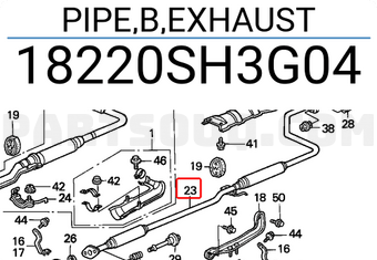Honda 18220SH3G04 PIPE,B,EXHAUST