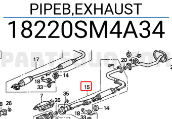 Honda 18220SM4A34 PIPEB,EXHAUST