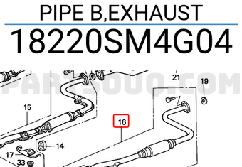 Honda 18220SM4G04 PIPE B,EXHAUST