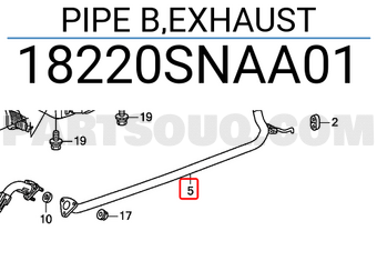 Honda 18220SNAA01 PIPE B,EXHAUST