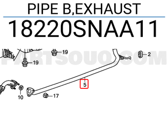 Honda 18220SNAA11 PIPE B,EXHAUST