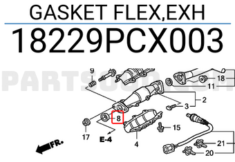Honda 18229PCX003 GASKET FLEX,EXH
