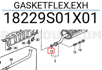 Honda 18229S01X01 GASKETFLEX,EXH