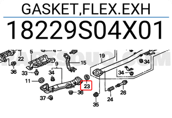 Honda 18229S04X01 GASKET,FLEX.EXH