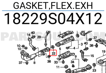 Honda 18229S04X12 GASKET,FLEX.EXH
