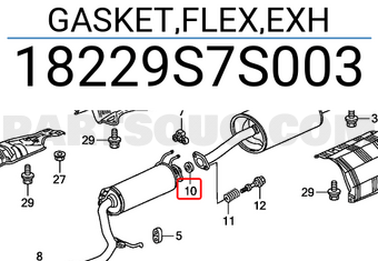Honda 18229S7S003 GASKET,FLEX,EXH